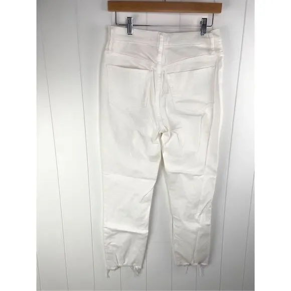 Madewell The Perfect Vintage Crop Jean in Tile White: Button-Front Edition 25 - Picture 7 of 13